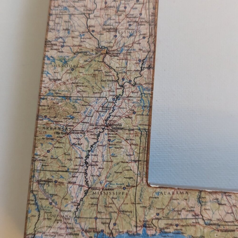 NWT Detailed US Map Letter 'L' Alphabet Sign Michael's Ashland Wall Home Decor - Picture 3 of 8